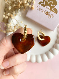 Pampilles INAYA tortoise - boucles d’oreilles interchangeables