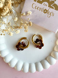 Pampilles MARIETTE tortoise - boucles d’oreilles interchangeables