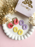Pampilles BAO jaune citron, bois de rose ou lilas - boucles d’oreilles interchangeables