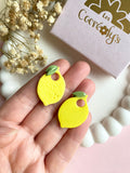 Pampilles citron SERENA réversibles - boucles d’oreilles interchangeables