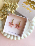 Pampilles MONA petite étoile de mer réversibles couleur coquillage ou pêche - boucles d’oreilles interchangeables