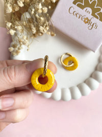 Pampilles rondelle d'ananas SERENA - boucles d’oreilles interchangeable