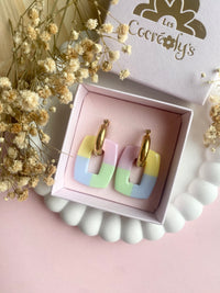 Pampilles ÉZIA couleurs pastels - boucles d’oreilles interchangeables
