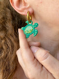 Pampilles TERESA tortue de mer - boucles d’oreilles interchangeables