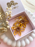 Pampilles SUZANNE tournesol - boucles d’oreilles interchangeables