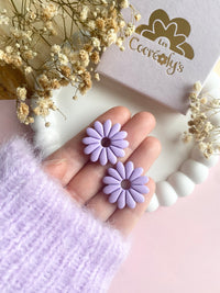 Pampilles APPOLINE jaune citron ou lilas - boucles d’oreilles interchangeables