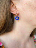 Pampilles FLORETTE métallisées, réversibles - boucles d’oreilles interchangeables
