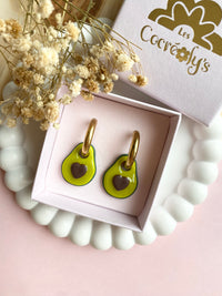 Pampilles avocat SERENA - boucles d’oreilles interchangeables