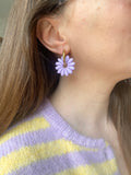 Pampilles APPOLINE jaune citron ou lilas - boucles d’oreilles interchangeables