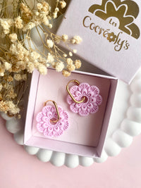 Pampilles CALYPSO rose doux - boucles d’oreilles interchangeables