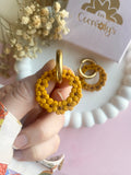 Pampilles ROSALIE tournesol - boucles d’oreilles interchangeables