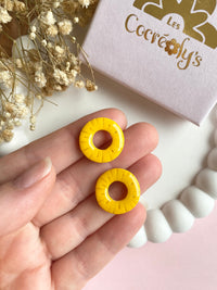 Pampilles rondelle d'ananas SERENA - boucles d’oreilles interchangeable