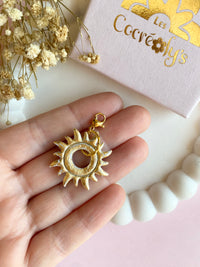Charm's GABRIEL petit soleil doré blanc - charm's interchangeables