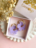 Pampilles ODINA lilas - boucles d’oreilles interchangeables