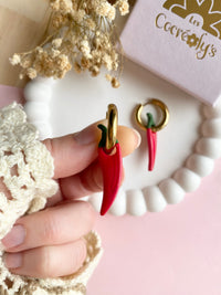 Pampilles piment spicy SERENA - boucles d’oreilles interchangeables