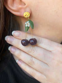 Puces d’oreilles cerises noires