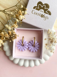 Pampilles APPOLINE jaune citron ou lilas - boucles d’oreilles interchangeables