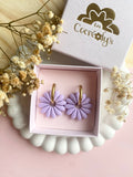 Pampilles APPOLINE jaune citron ou lilas - boucles d’oreilles interchangeables