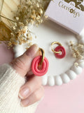 Pampilles BAO jaune citron, bois de rose ou lilas - boucles d’oreilles interchangeables