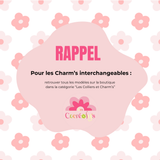 Collier JUDITE pour charm's interchangeables - disponible en plusieurs coloris