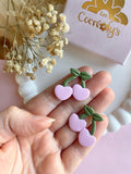 Pampilles cerise rose SERENA - boucles d’oreilles interchangeables