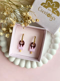 Pampilles glace JESS fraise chocolat - boucles d’oreilles interchangeables