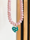 Charm's INAYA vert émeraude avec motif à pois rose doux - charm's interchangeables