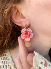 Pampilles ODINA couleur pêche - boucles d’oreilles interchangeables
