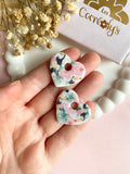 Pampilles INAYA motifs toucan hibiscus - boucles d’oreilles interchangeables