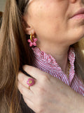 Pampilles TIARÉ vieux rose - boucles d’oreilles interchangeables