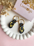 Pampilles JENNA tong noire dorée - boucles d’oreilles interchangeables