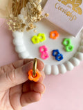 Pampilles FLORETTE fluo - boucles d’oreilles interchangeables