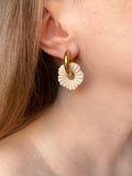 Pampilles MANOLA lilas ou beige - boucles d’oreilles interchangeables