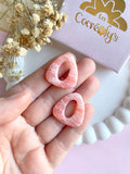 Pampilles AMBRE effet quartz rose ou quartz violet - boucles d’oreilles interchangeables