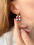 Pampilles MAËLLE petite bouée bleu blanc rouge - boucles d’oreilles interchangeables