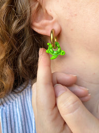 Pampilles CLOA petite tortue de mer verte - boucles d’oreilles interchangeables