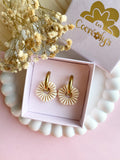 Pampilles MANOLA lilas ou beige - boucles d’oreilles interchangeables