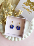Pampilles FLORETTE métallisées, réversibles - boucles d’oreilles interchangeables