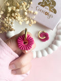 Pampilles MANOLA framboise - boucles d’oreilles interchangeables