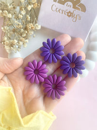 Pampilles APPOLINE violine ou cassis - boucles d’oreilles interchangeables
