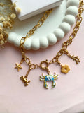 Collier MAUDE crabe - avec 5 charm's interchangeables