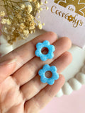 Pampilles MARIETTE rose ou bleu PAILLETÉES - boucles d’oreilles interchangeables