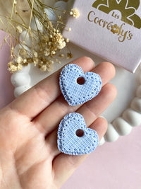 Pampilles INAYA effet Denim bleu clair - boucles d’oreilles interchangeables