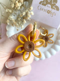 Pampilles SUZANNE tournesol - boucles d’oreilles interchangeables
