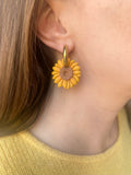 Pampilles AXELLE tournesol - boucles d’oreilles interchangeables