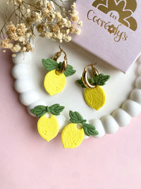 Pampilles citron JUDY - boucles d’oreilles interchangeables