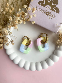 Pampilles ÉZIA couleurs pastels - boucles d’oreilles interchangeables