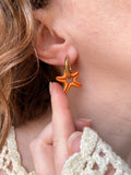 Pampilles MONA petite étoile de mer terracotta nacré - boucles d’oreilles interchangeables