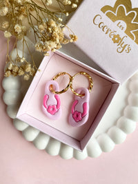 Pampilles JENNA tong rose - boucles d’oreilles interchangeables