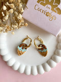 Pampilles SÉLIA petite glace menthe chocolat caramel - boucles d’oreilles interchangeables